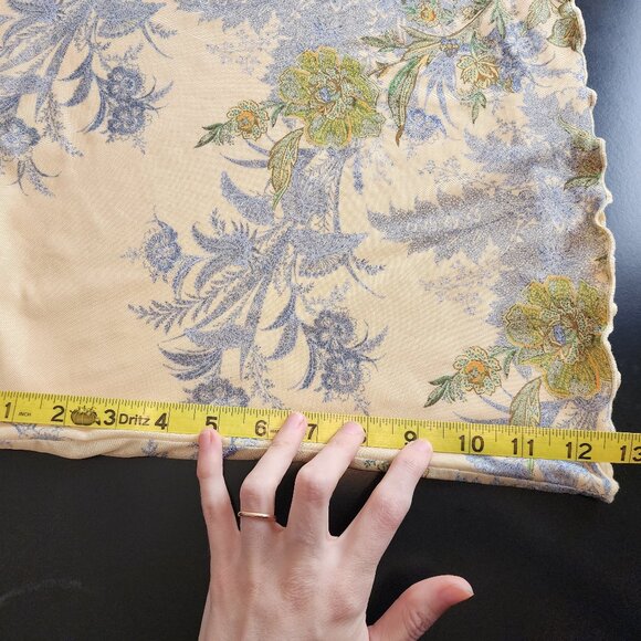 TIGER MIST ELLIE Mini Skirt asymmetrical ruffle side slit floral butter yellow S - Picture 8 of 12